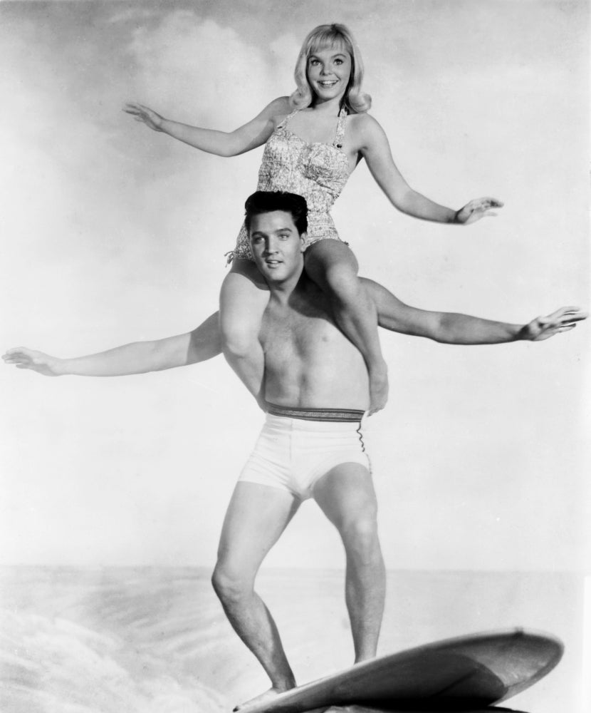 Blue Hawaii Jenny Maxwell Astride Elvis Presley 1961 Photo Print Image 1