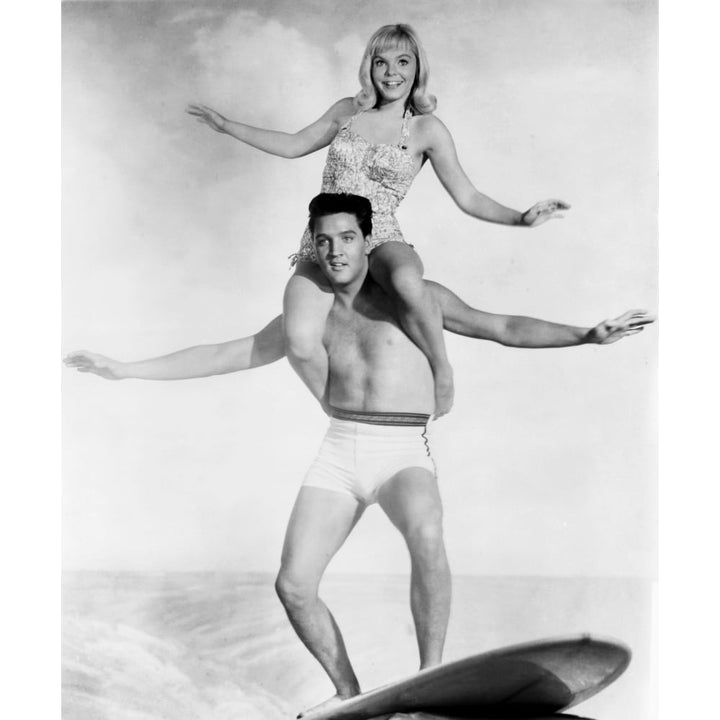 Blue Hawaii Jenny Maxwell Astride Elvis Presley 1961 Photo Print Image 1