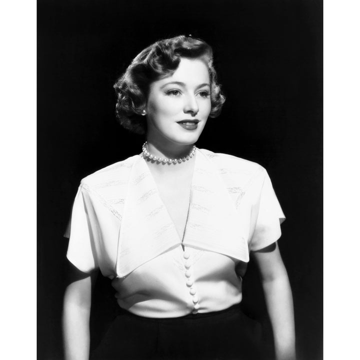 Chain Lightning Eleanor Parker In A Tissue-Faille Crepe Blouse 1950 Photo Print Image 1