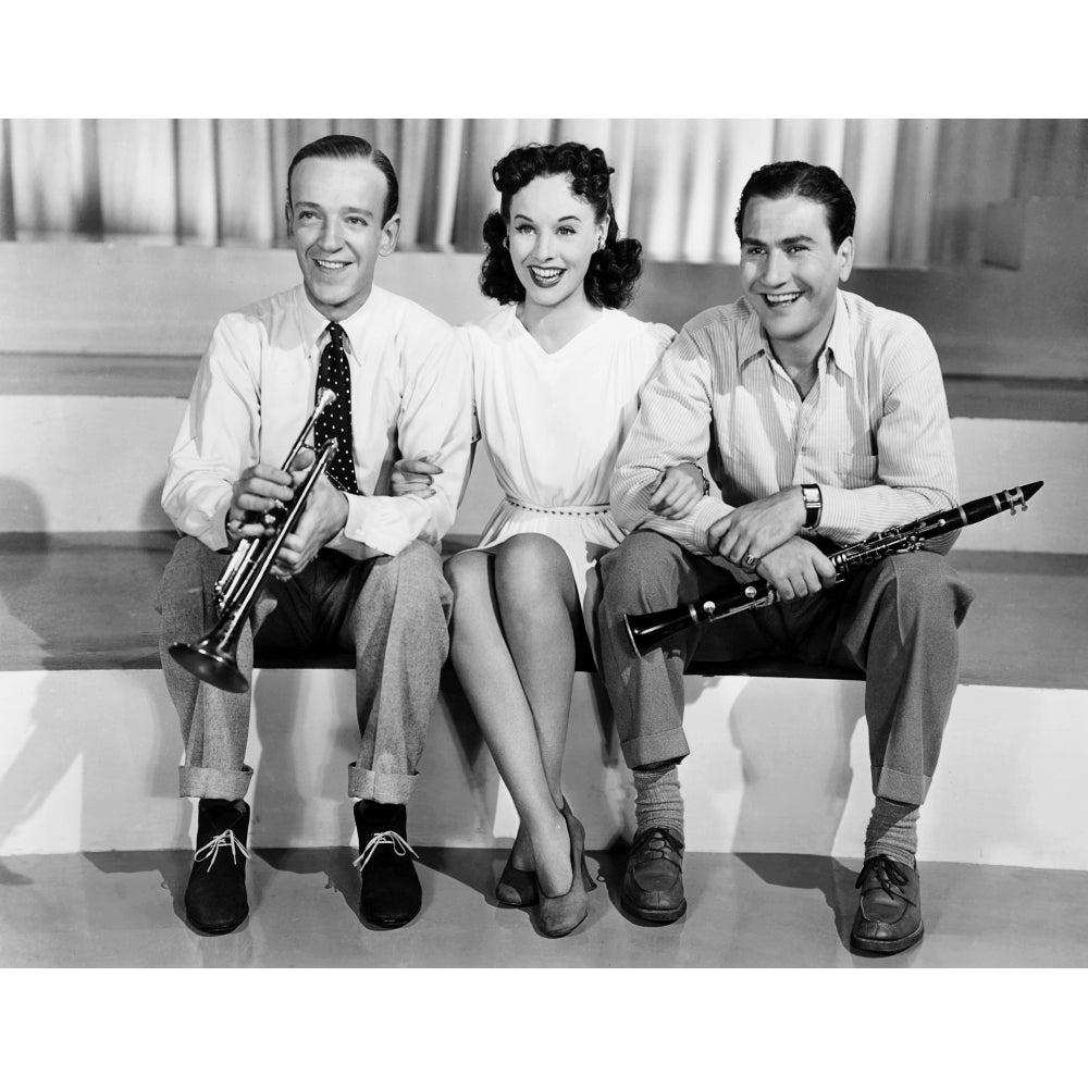 Second Chorus From Left Fred Astaire Paulette Goddard Artie Shaw 1940 Photo Print Image 1