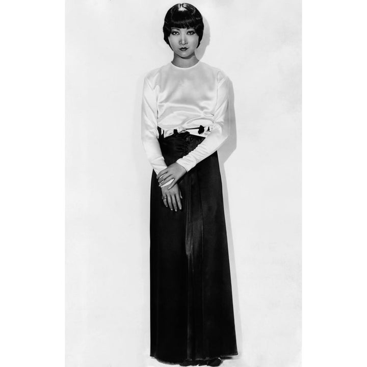 Shanghai Express Anna May Wong In Brown-And-White Satin Pajamas By Travis Banton 1932 Photo Print Image 2