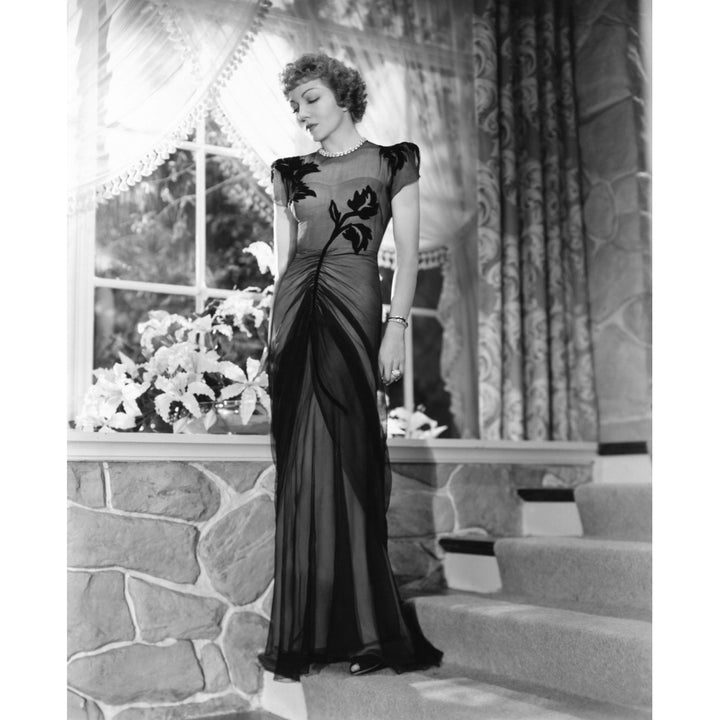 Skylark Claudette Colbert In Evening Gown Designed By Irene 1941 Photo Print Image 1