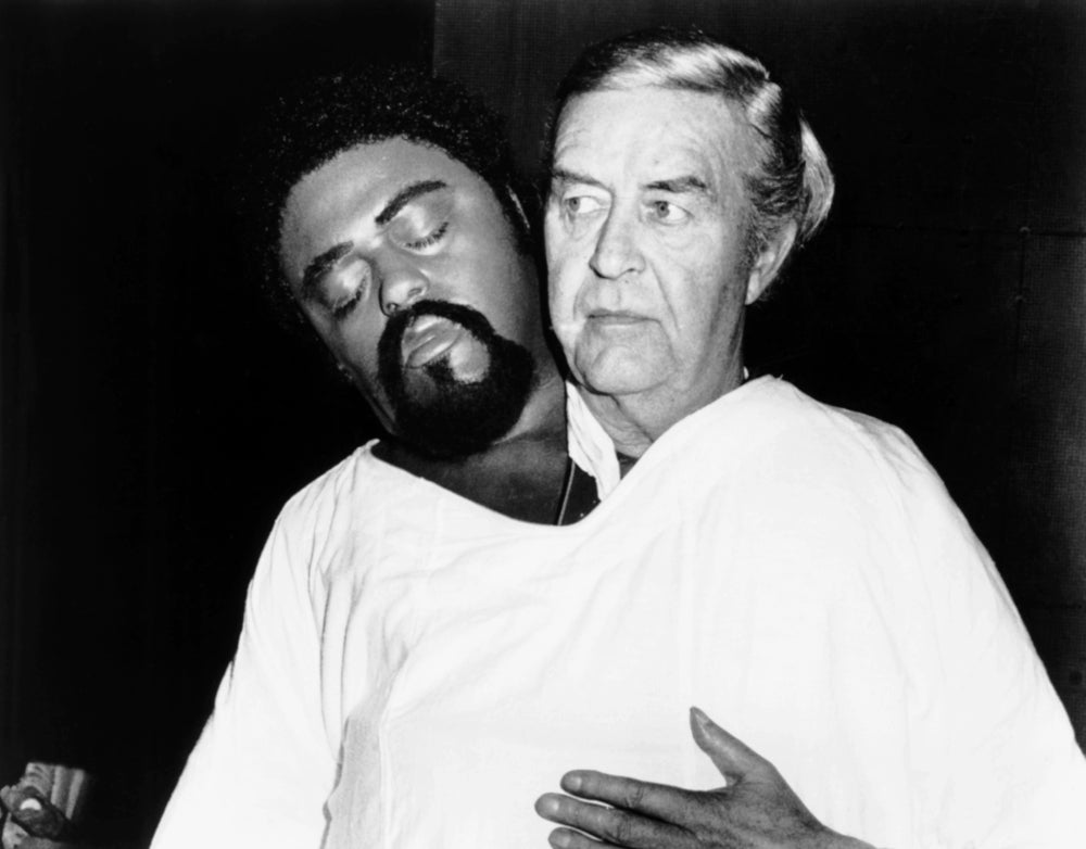 The Thing With Two Heads Ray Milland Right Attached To A Fake Rosey Grier Head 1972 Photo Print Image 1