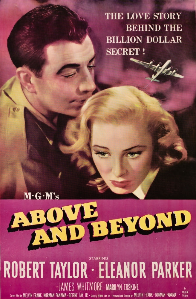 Above And Beyond From Left Robert Taylor Eleanor Parker 1952 Movie Poster Masterprint Image 1