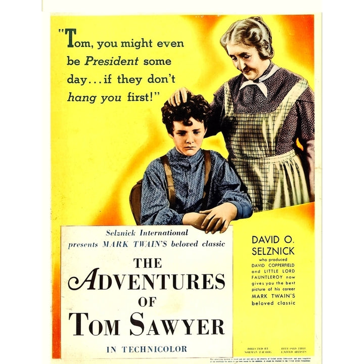 The Adventures Of Tom Sawyer From Left: Tommy Kelly May Robson On Window Card 1938. Movie Poster Masterprint Image 2