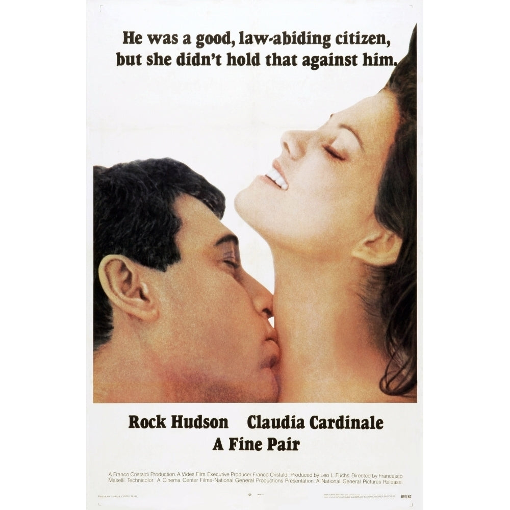 A Fine Pair Us Poster From Left: Rock Hudson Claudia Cardinale 1968 Movie Poster Masterprint Image 2