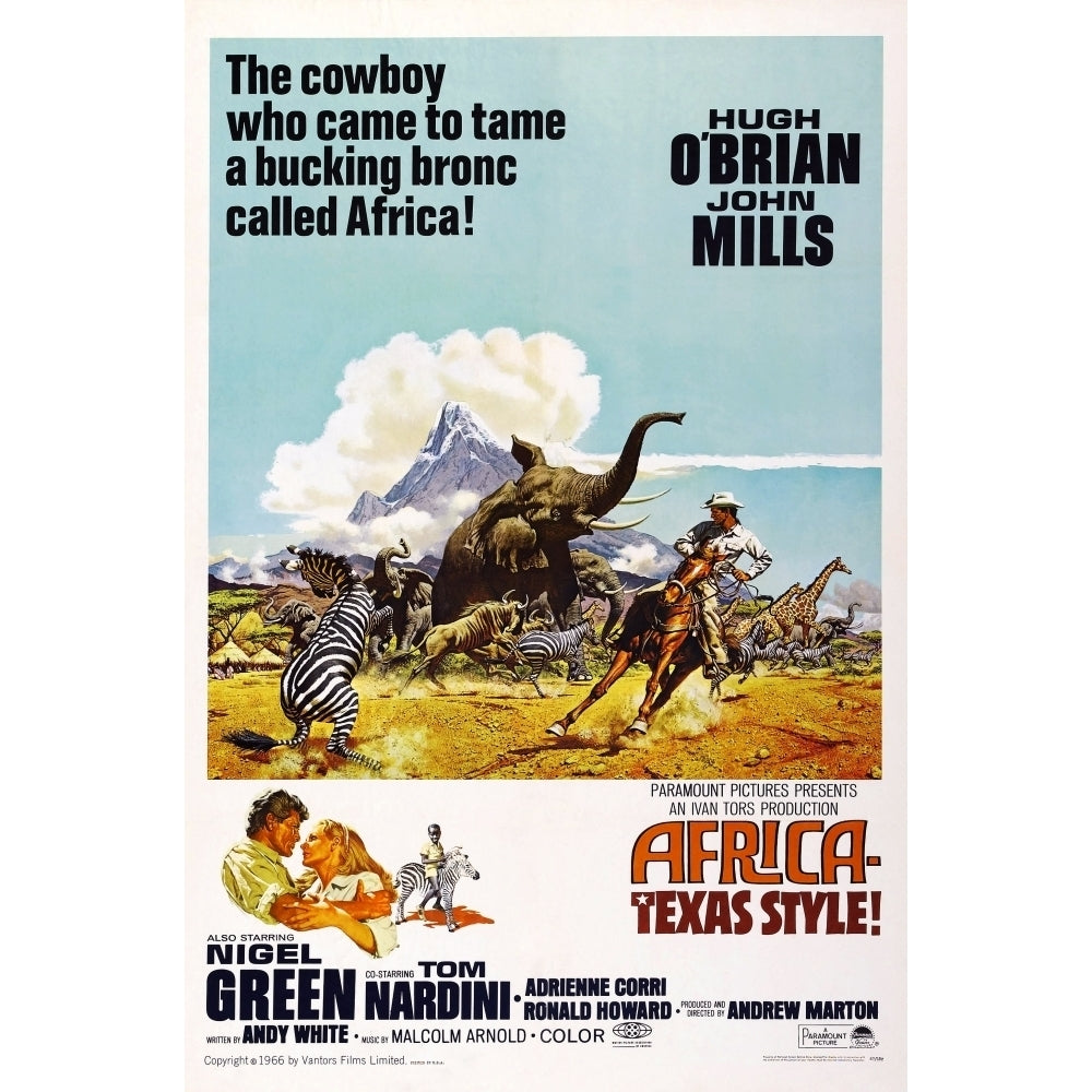 Africa-Texas Style Us Poster Art Hugh OBrian 1967 Movie Poster Masterprint Image 2