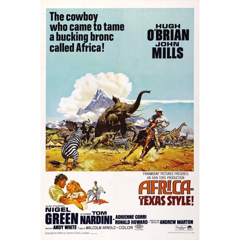 Africa-Texas Style Us Poster Art Hugh OBrian 1967 Movie Poster Masterprint Image 1