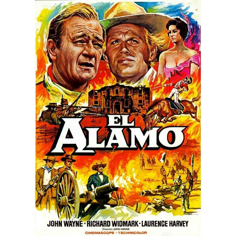 The Alamo From Left John Wayne Richard Widmark 1960 Movie Poster Masterprint Image 1