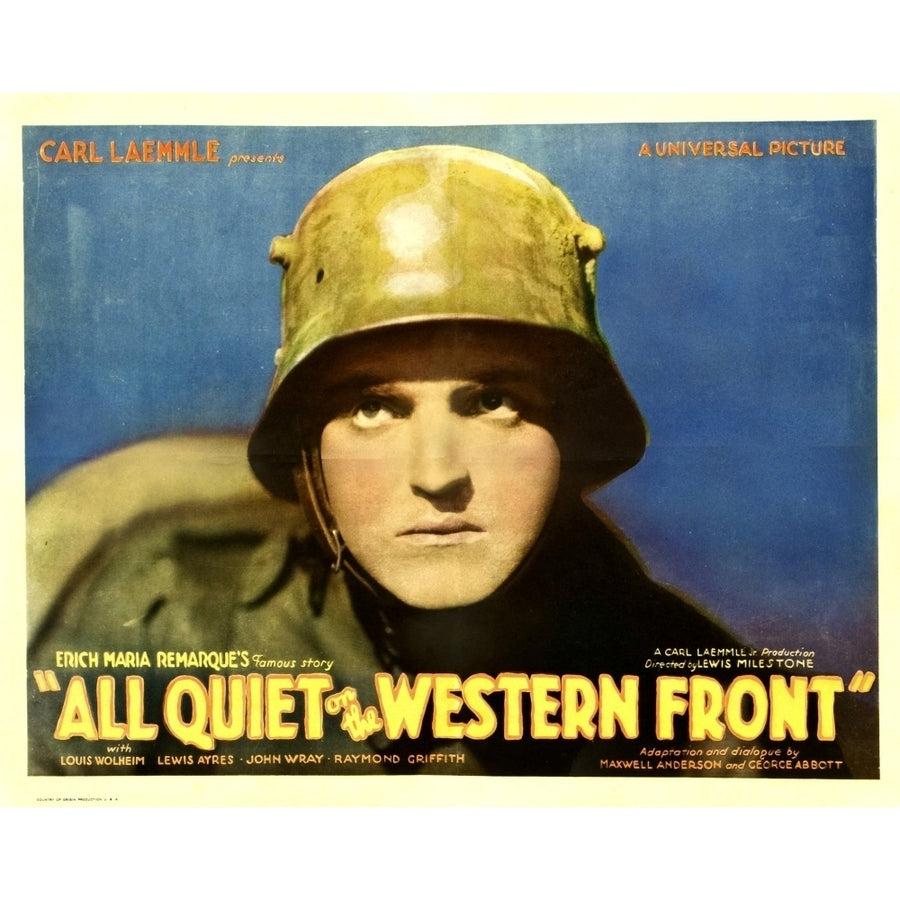 All Quiet On The Western Front Lew Ayres 1930. Movie Poster Masterprint Image 1