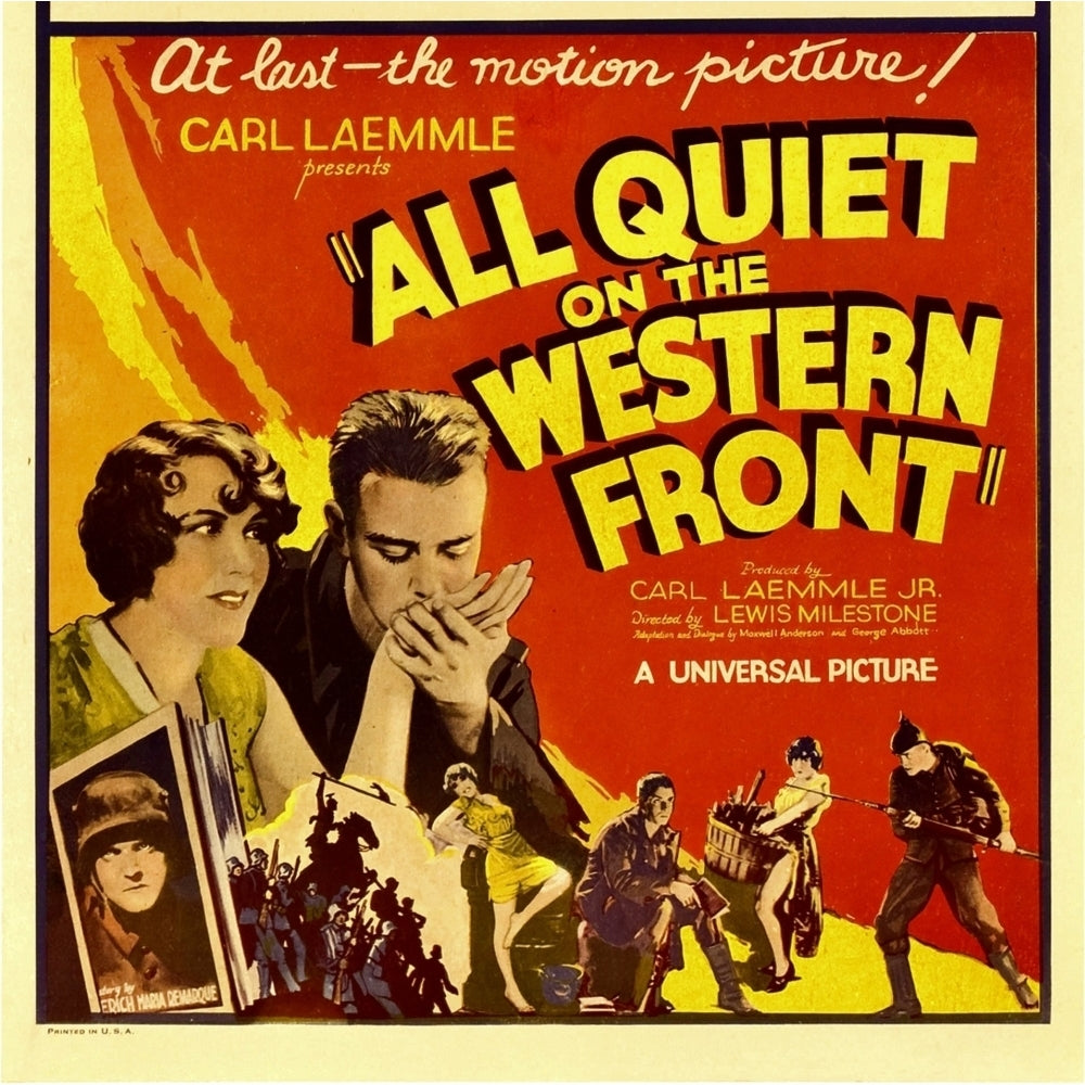 All Quiet On The Western Front Bottom Left: Lew Ayres On Window Card 1930. Movie Poster Masterprint Image 2