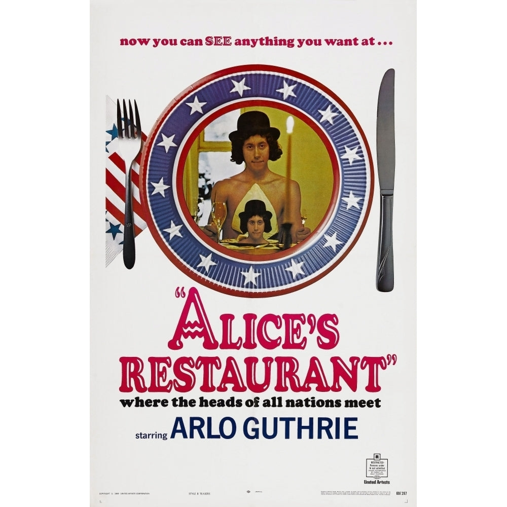 AliceS Restaurant Us Poster Arlo Guthrie 1969 Movie Poster Masterprint Image 2