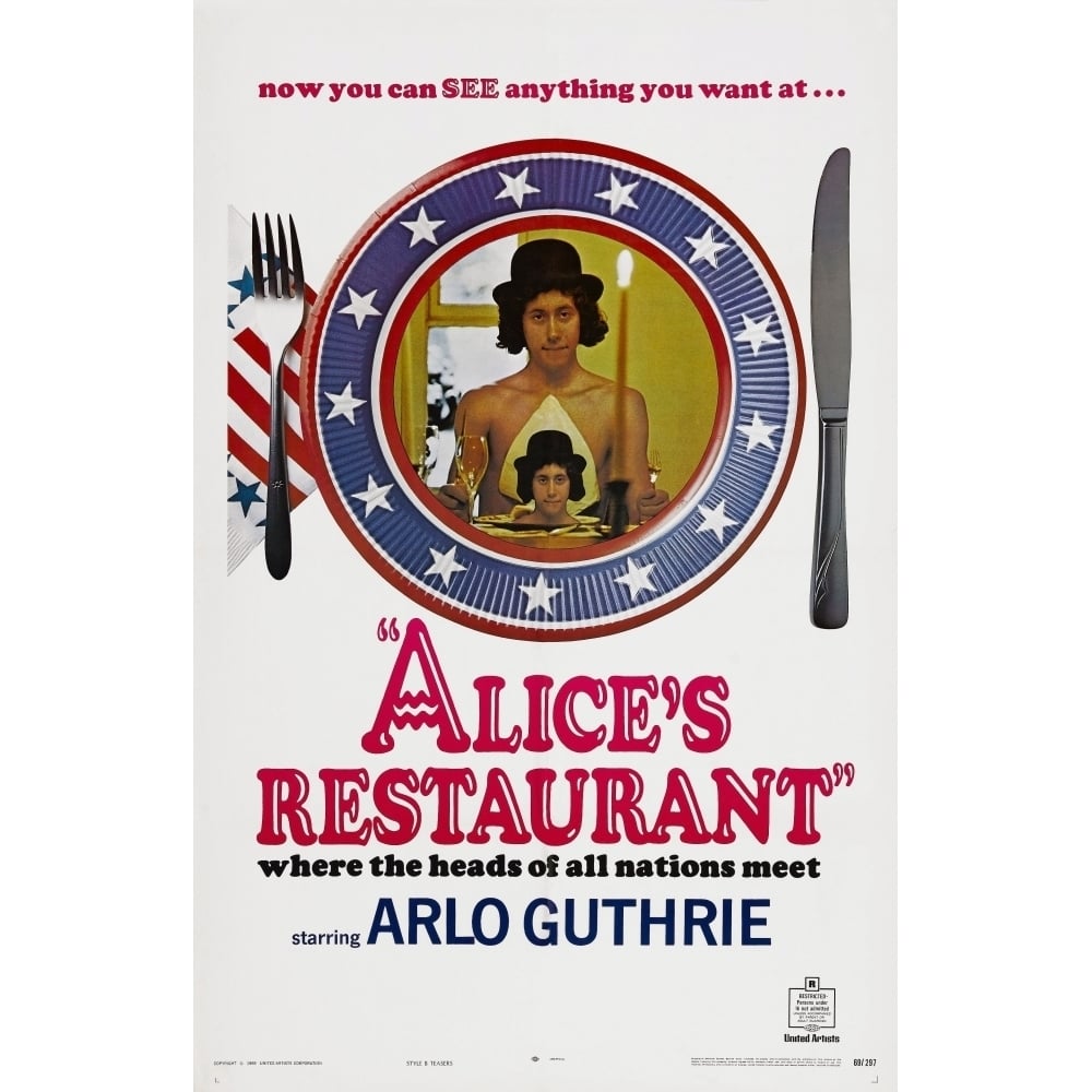 AliceS Restaurant Us Poster Arlo Guthrie 1969 Movie Poster Masterprint Image 1