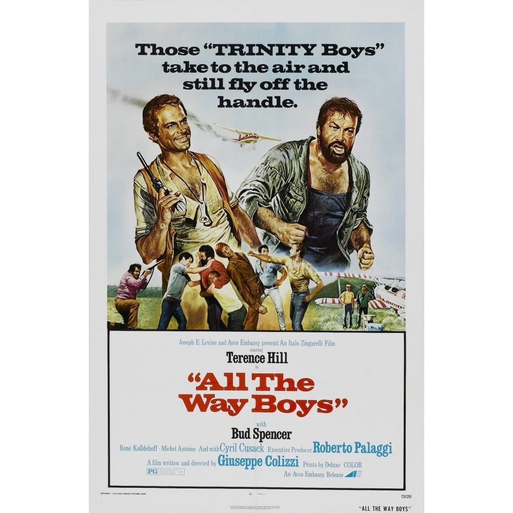 All The Way Boys Us Poster From Left: Terence Hill Bud Spencer 1972 Movie Poster Masterprint Image 1