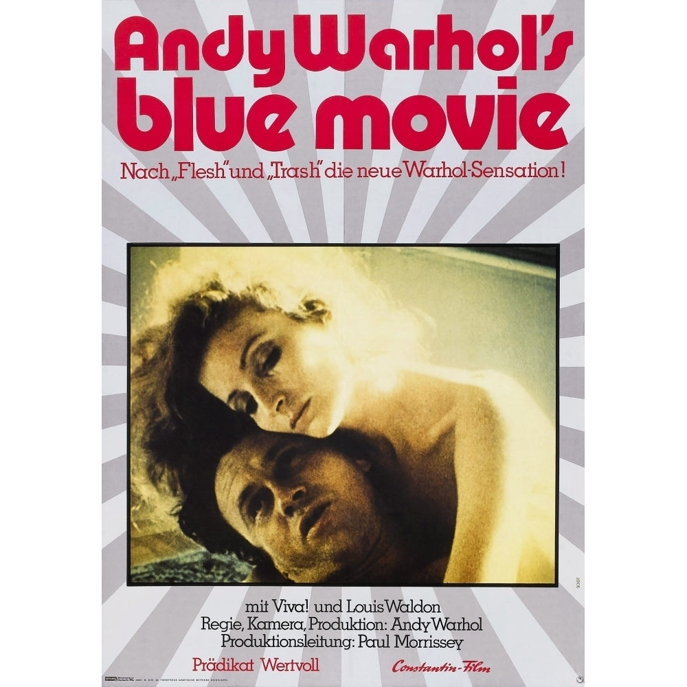 Andy WarholS Blue Movie German Poster Art From Left: Louis Waldon Viva 1969 Movie Poster Masterprint Image 1