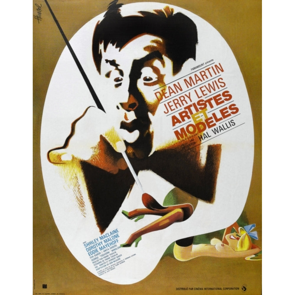 Artists And Models Jerry Lewis On French Poster Art 1955. Movie Poster Masterprint Image 2