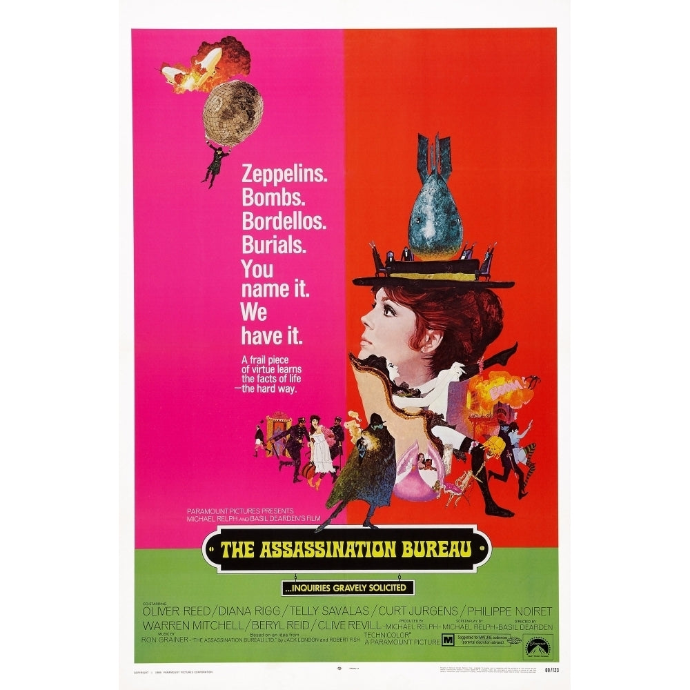 The Assassination Bureau Us Poster Art Diana Rigg 1969 Movie Poster Masterprint Image 1