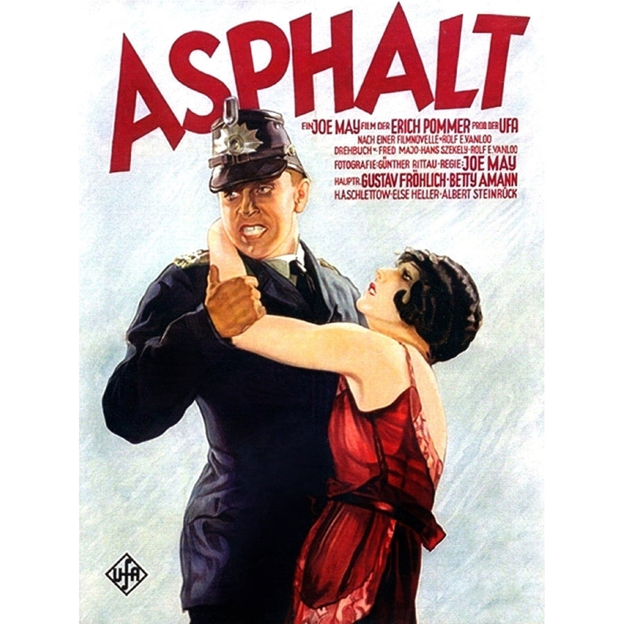 Asphalt From Left On German Poster Art: Gustav Frohlich Betty Amann 1929 Movie Poster Masterprint Image 1