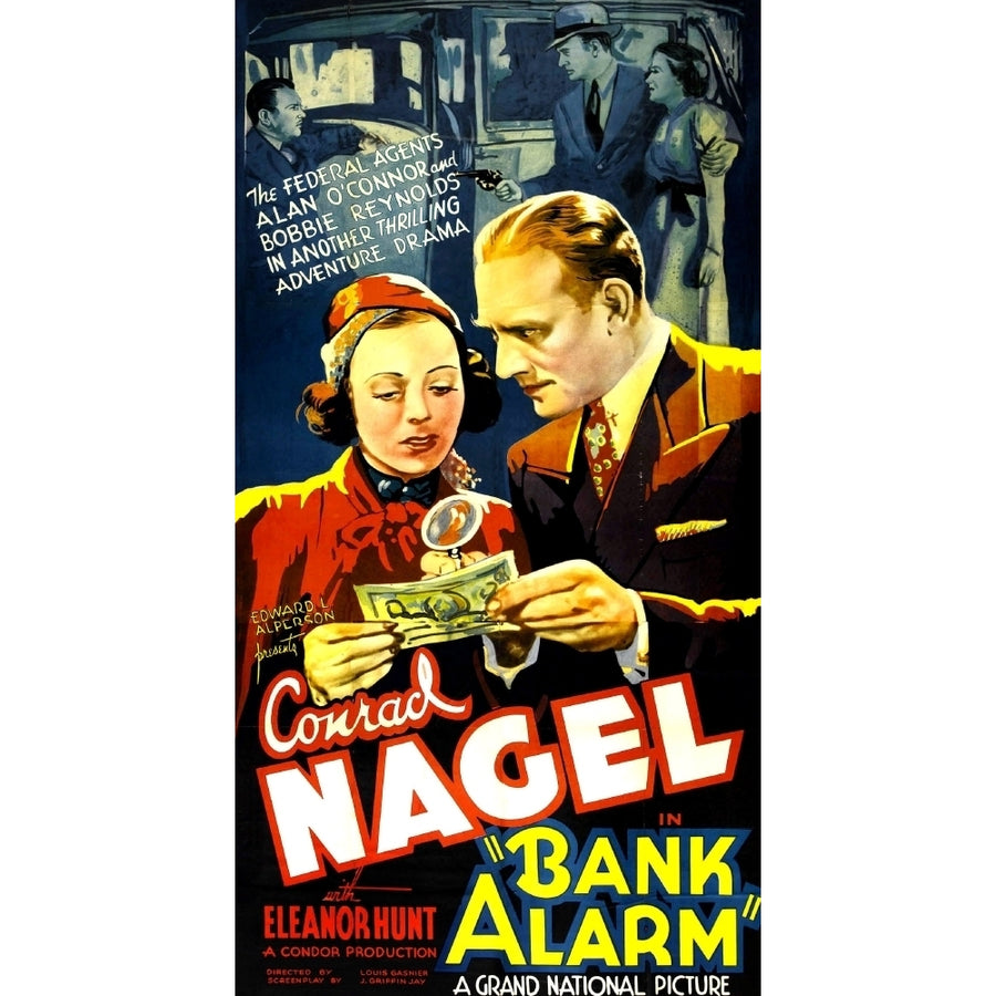 Bank Alarm Us Poster Art Foreground From Left: Eleanor Hunt Conrad Nagel 1937 Movie Poster Masterprint Image 1