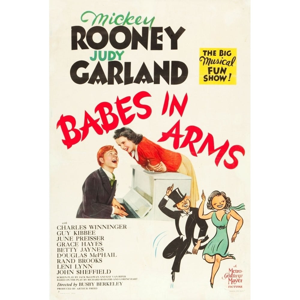 Babes In Arms Mickey Rooney Judy Garland 1939. Movie Poster Masterprint Image 2