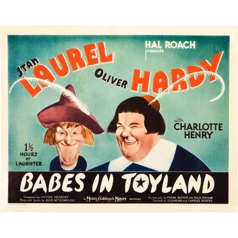 Babes In Toyland From Left Stan Laurel Oliver Hardy 1934 Movie Poster Masterprint Image 1