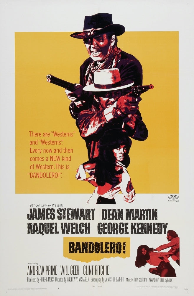 Bandolero! Us Poster Top: James Stewart Dean Martin Raquel Welch 1968 Movie Poster Masterprint Image 1