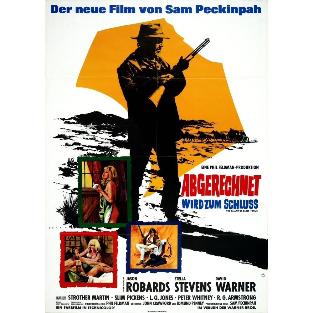 The Ballad Of Cable Hogue German Poster Art 1970 Movie Poster Masterprint Image 1