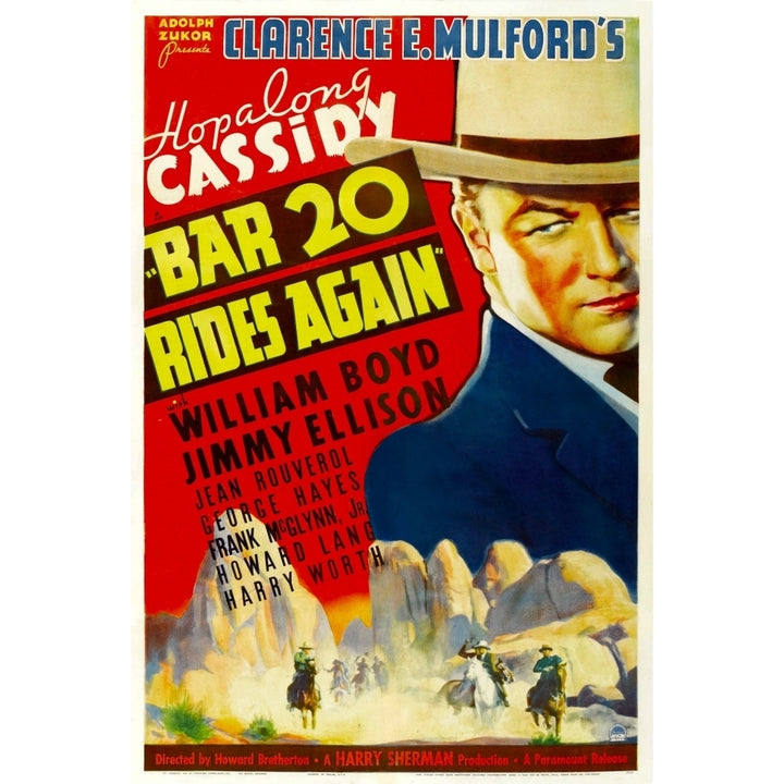 Bar 20 Rides Again William Boyd 1935. Movie Poster Masterprint Image 2