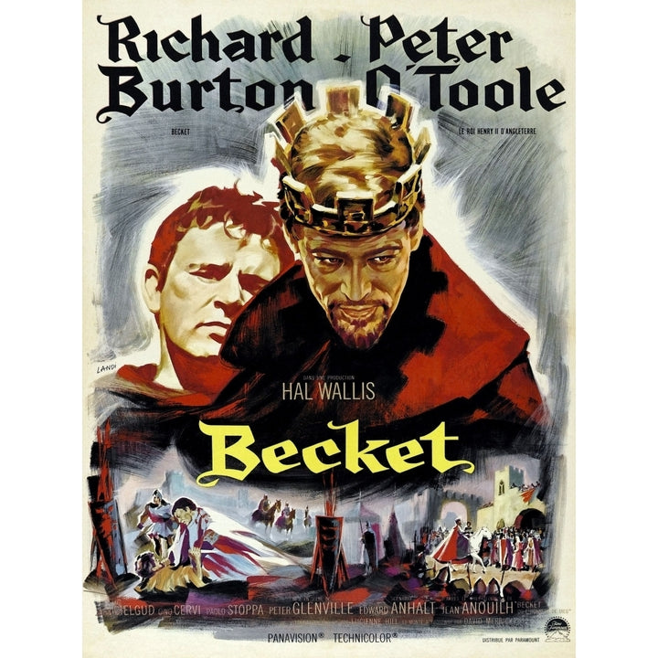 Becket From Left Richard Burton Peter OToole 1964 Movie Poster Masterprint Image 2