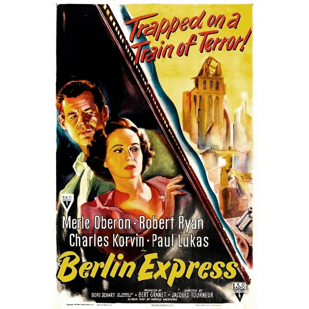 Berlin Express Us Poster From Top: Robert Ryan Merle Oberon 1948 Movie Poster Masterprint Image 1