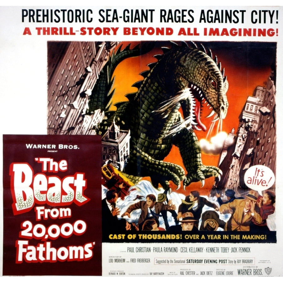 The Beast From 20000 Fathoms 1953 Movie Poster Masterprint Image 1