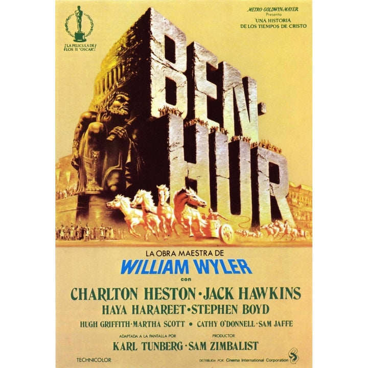 Ben-Hur Spanish Poster Art 1959 Movie Poster Masterprint Image 1