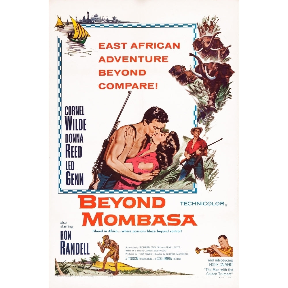 Beyond Mombasa Us Poster Art Top From Left: Cornel Wilde Donna Reed Ron Randell 1956 Movie Poster Masterprint Image 2