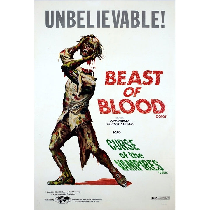 Beast Of Blood 1971 / Curse Of The Vampires Movie Poster Masterprint Image 1