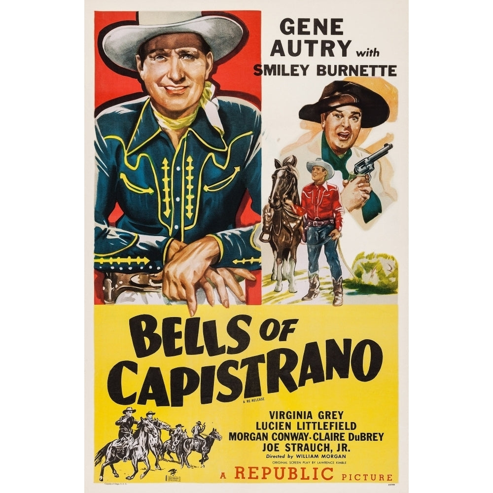 Bells Of Capistrano Us Poster Art From Left: Gene Autry Smiley Burnette 1942 Movie Poster Masterprint Image 2