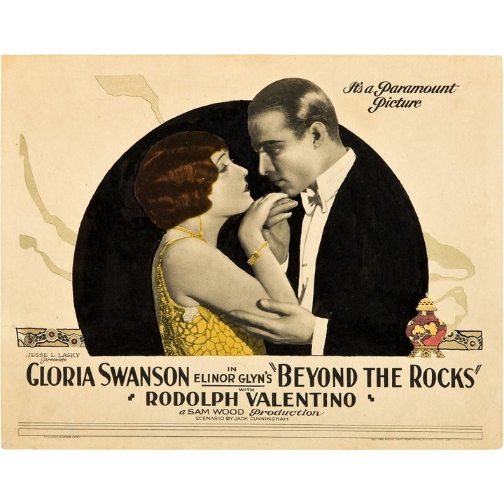 Beyond The Rocks L-R: Gloria Swanson Rudolph Valentino On Lobbycard 1922. Movie Poster Masterprint Image 1