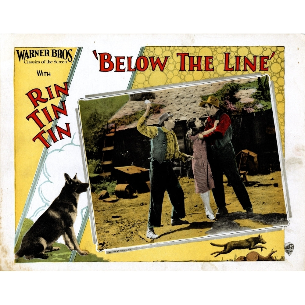 Below The Line Rin Tin Tin June Marlowe 1925 Movie Poster Masterprint Image 2