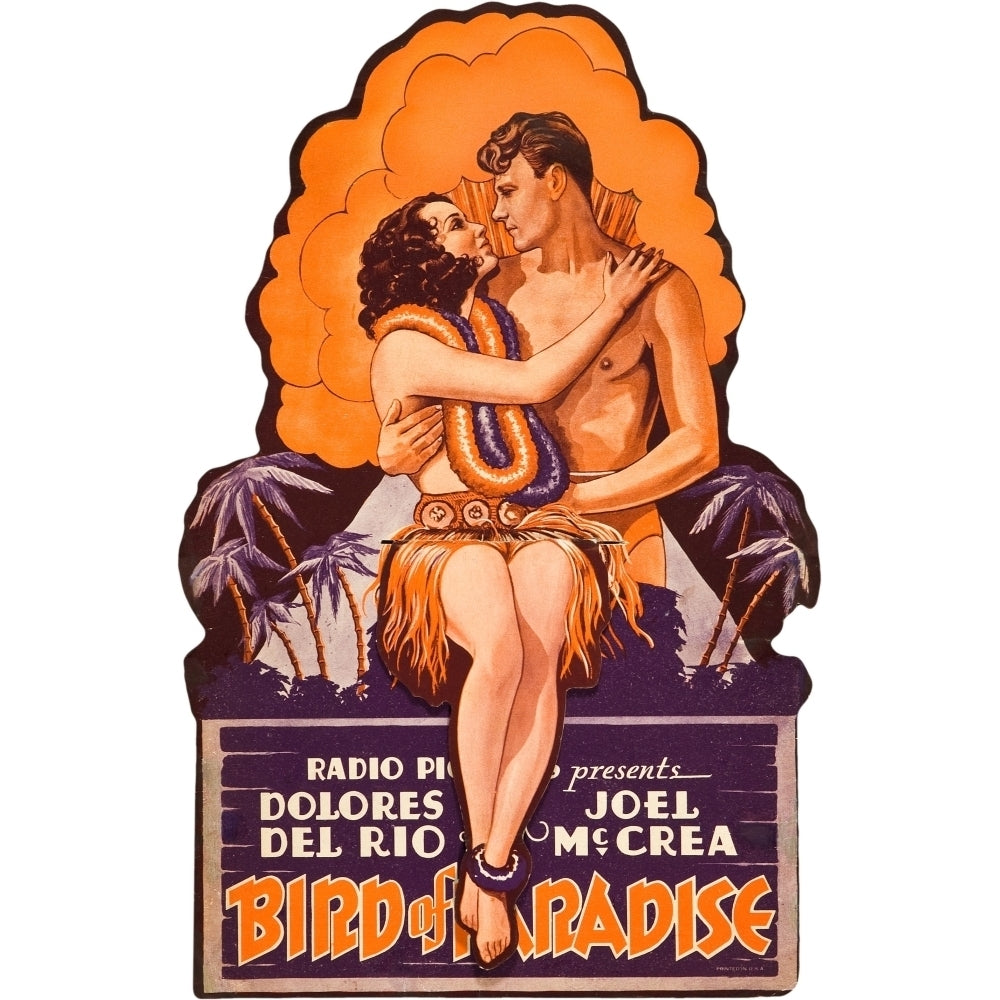 Bird Of Paradise L-R: Dolores Del Rio Joel Mccrea On Die Cut Display 1932. Movie Poster Masterprint Image 1