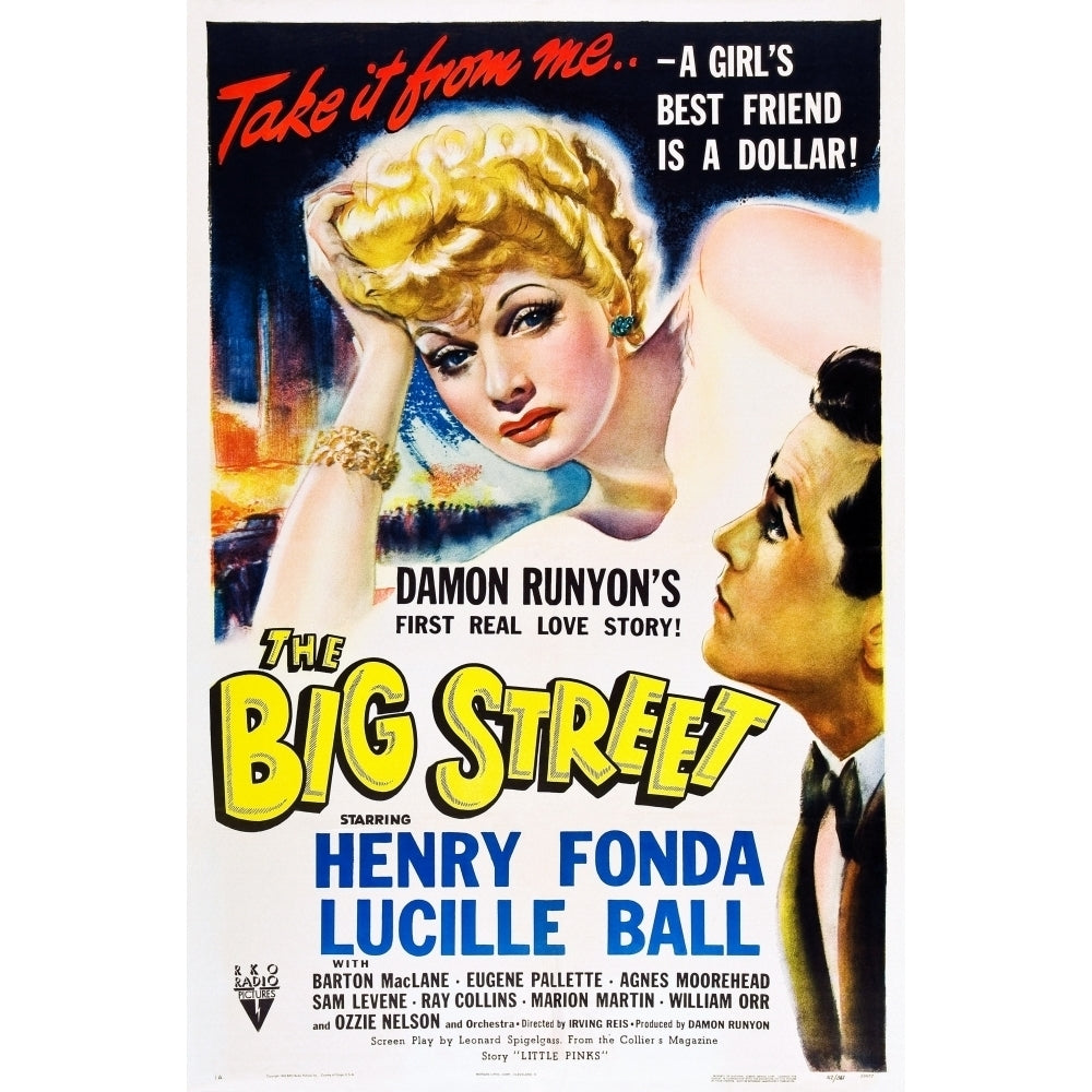 The Big Street Top: Lucille Ball Right: Henry Fonda 1942. Movie Poster Masterprint Image 2