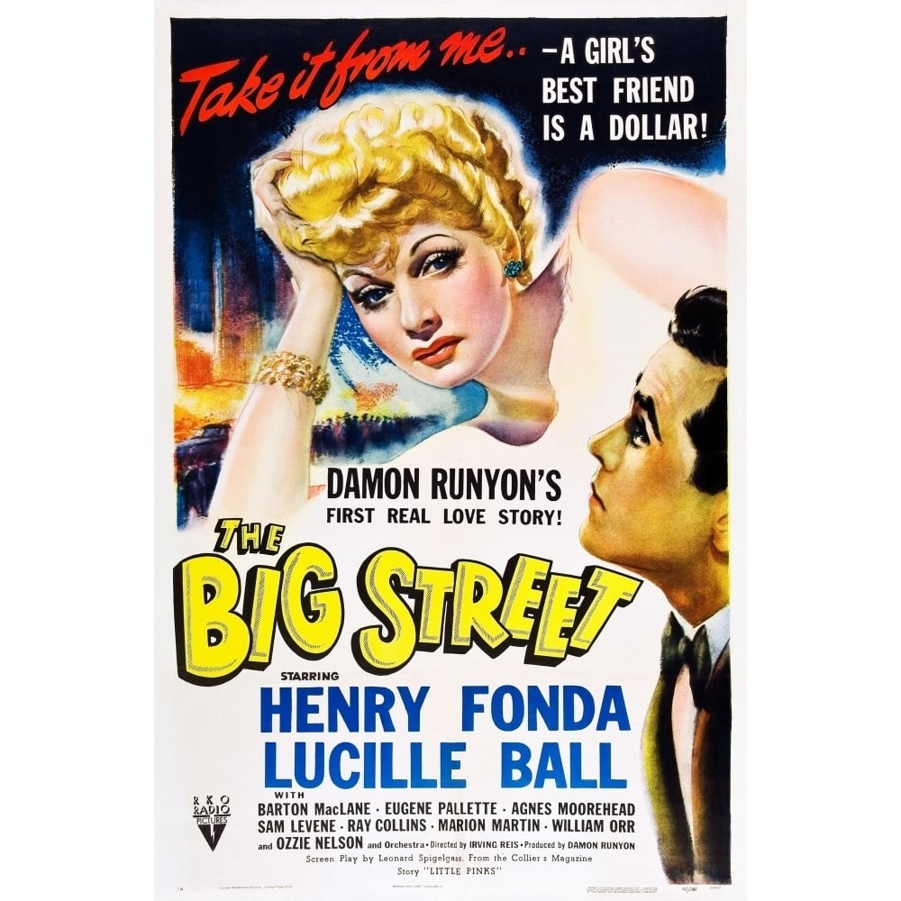 The Big Street Top: Lucille Ball Right: Henry Fonda 1942. Movie Poster Masterprint Image 1