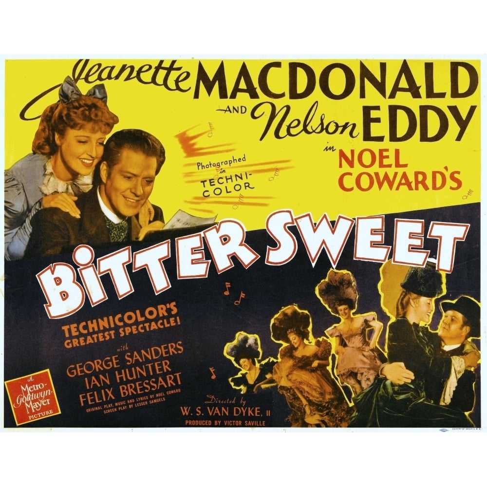 Bitter Sweet Top Left From Left: Jeanette Macdonald Nelson Eddy 1940 Movie Poster Masterprint Image 1