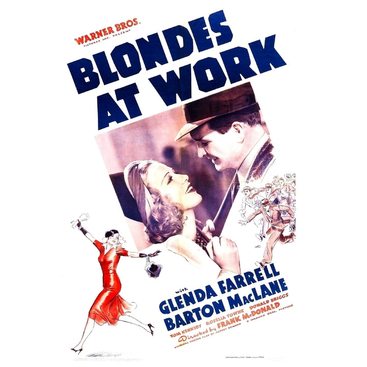 Blondes At Work Us Poster Art Center From Left: Glenda Farrell Barton Maclane 1938 Movie Poster Masterprint Image 2