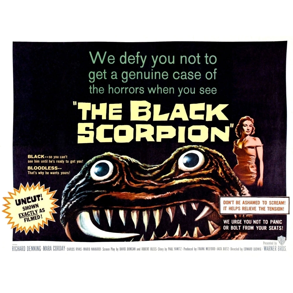 The Black Scorpion On Right: Mara Corday; Half-Sheet Poster 1957. Movie Poster Masterprint Image 2