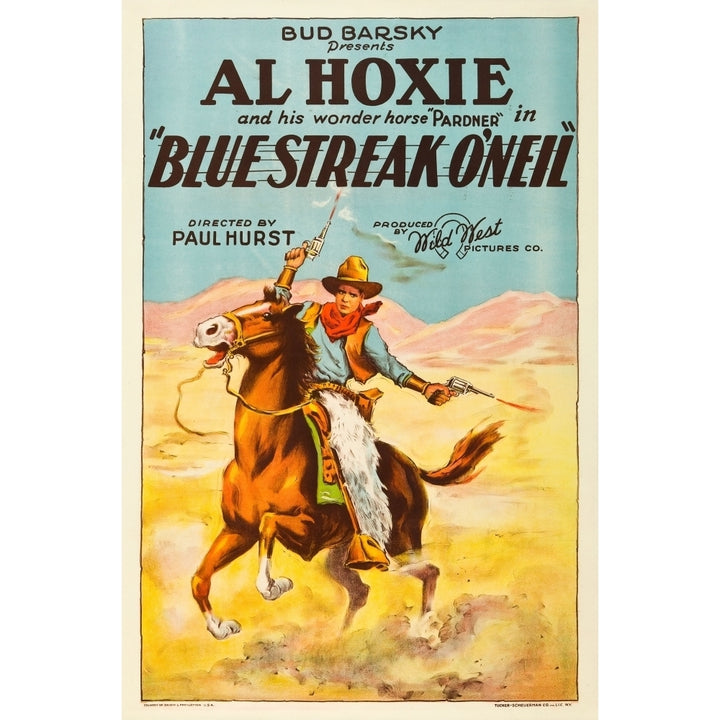 Blue Streak ONeil Al Hoxie On Us Poster Art 1926. Movie Poster Masterprint Image 1