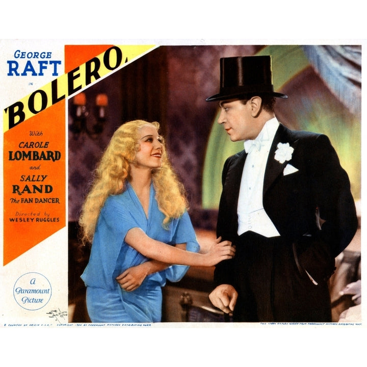 Bolero From Left Sally Rand George Raft 1934 Movie Poster Masterprint Image 2