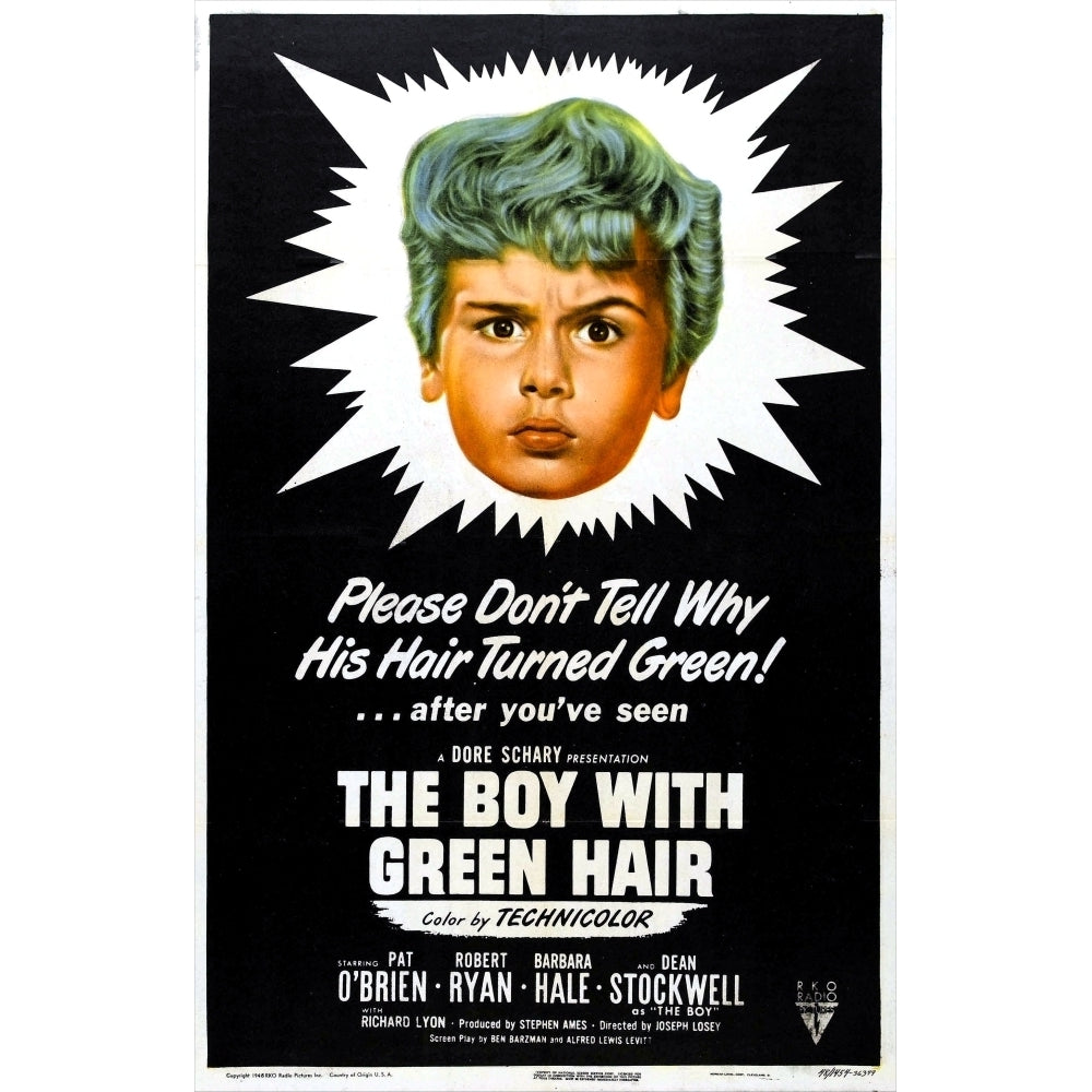 The Boy With Green Hair Us Poster Dean Stockwell 1948 Movie Poster Masterprint Image 1