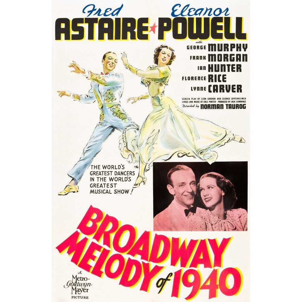 Broadway Melody Of 1940 L-R: Fred Astaire Eleanor Powell On Poster Art 1940. Movie Poster Masterprint Image 2