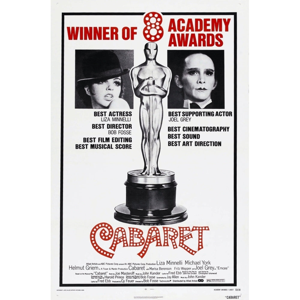 Cabaret Us Poster From Left: Liza Minnelli Joel Grey 1972 Movie Poster Masterprint Image 1