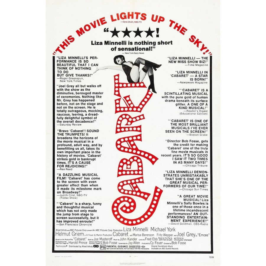 Cabaret Us Poster Liza Minnelli 1972 Movie Poster Masterprint Image 1