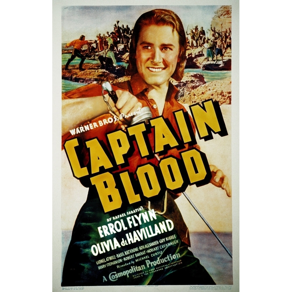 Captain Blood Errol Flynn 1935 Movie Poster Masterprint Image 1